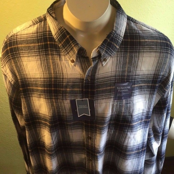 NWT Croft & Barrow flannel button down shirt soft warm comfortable Size 4XB - Picture 5 of 6